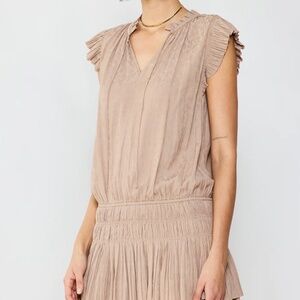 Zoey Jacquard Pleated Mini Dress